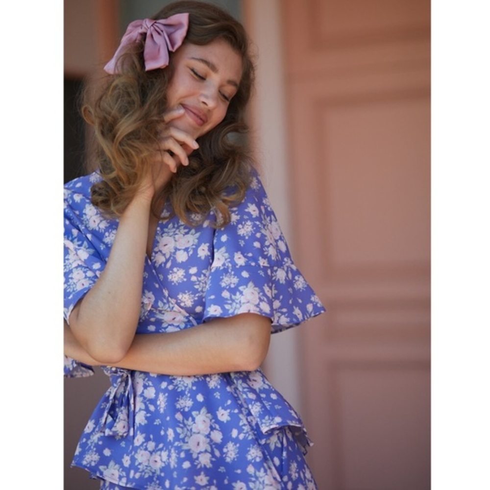 🆕 NWT Selkie Meryl Wrap Top Vintage Ditzy Floral Collection 4 Heartburn XS